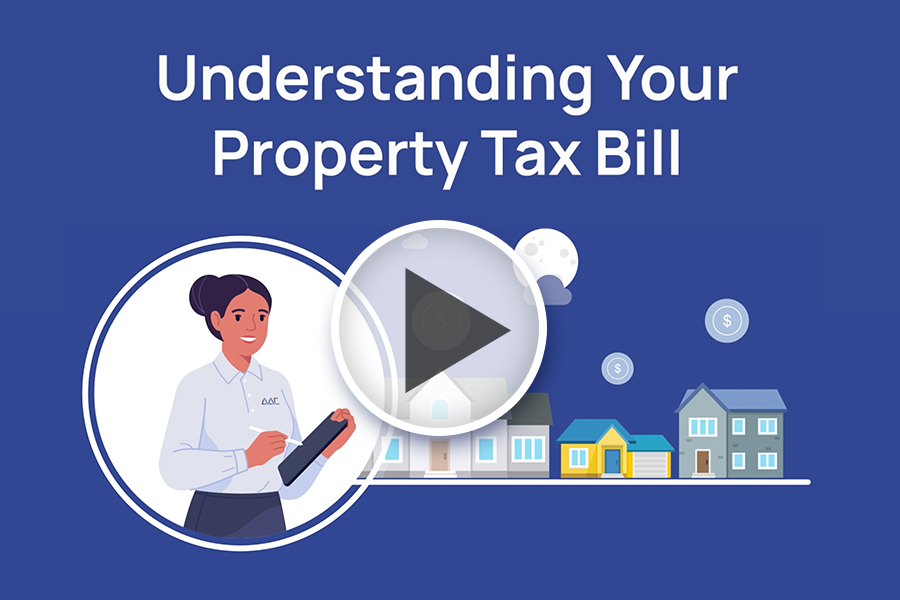 Thumbnail preview for the Understanding Your Property Tax Bill video with play button